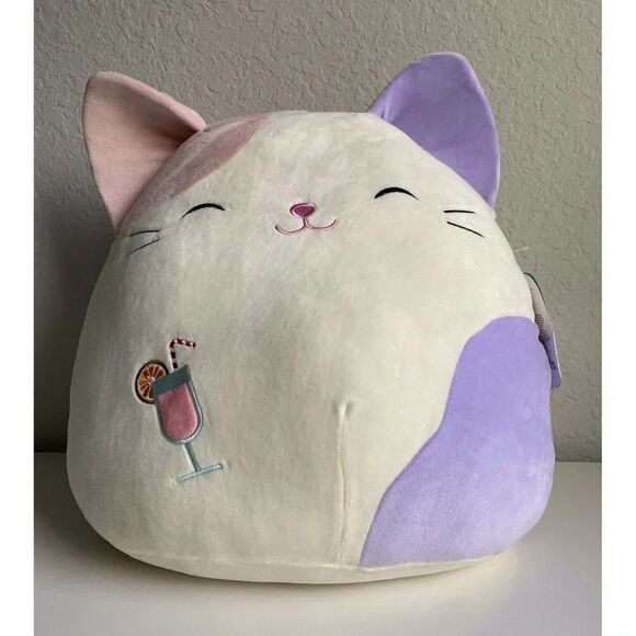 Squishmallow CARLOTA CALICO CAT 16” Soft Plush Kitty Spring Summer Kellytoy NWT - Picture 1 of 7